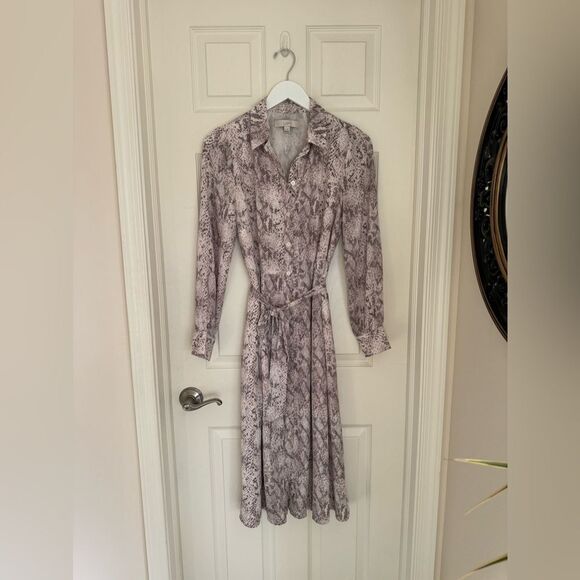 Pink animal print loft dress size 4 - Picture 1 of 3